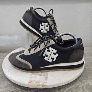 Tory Burch Vintage Nylon Sneaker Gressane Heroes Soft Black  Womens Sz 9.5 M
